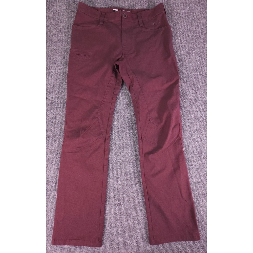 Oakley Skull Make Fit Pants 421757JP Men's 32 Burgundy Golf Casual Japan 13FW